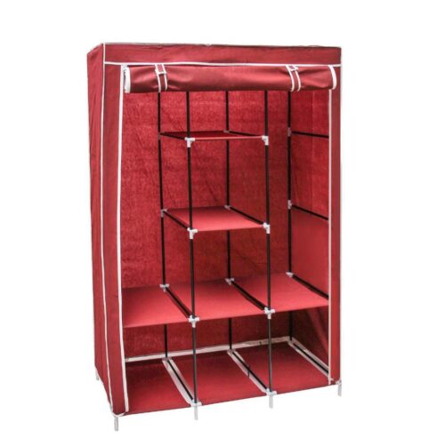 Metallic closet three columns