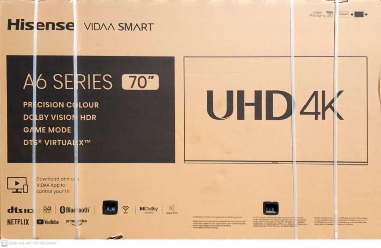 HISENSE 70″ SMART UHD TV 4K