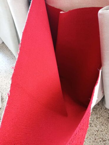 Red office carpet
