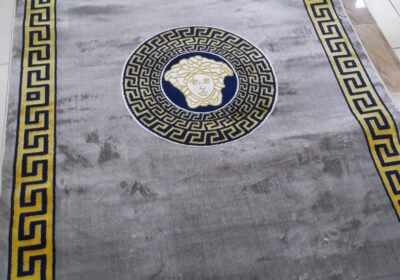 Versace grey center carpet